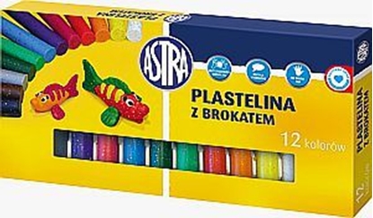 Picture of Astra Plastelina 12 kolorów brokat