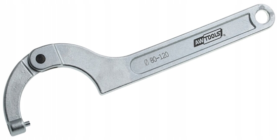 Picture of AWTools KLUCZ Klucz hakowy przegubowy 80-120mm Czarna linia