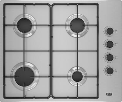 Attēls no Beko HIBG64120SX hob Stainless steel Built-in 60 cm Gas 4 zone(s)