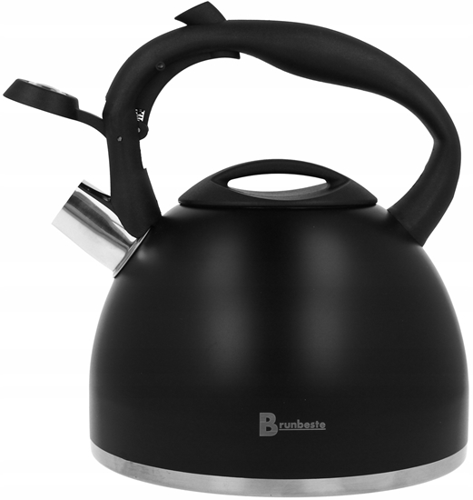 Picture of Brunbeste Czajnik na gaz stalowy z gwizdkiem indukcyjnym, 2.7L, matowy czarny BB-2442