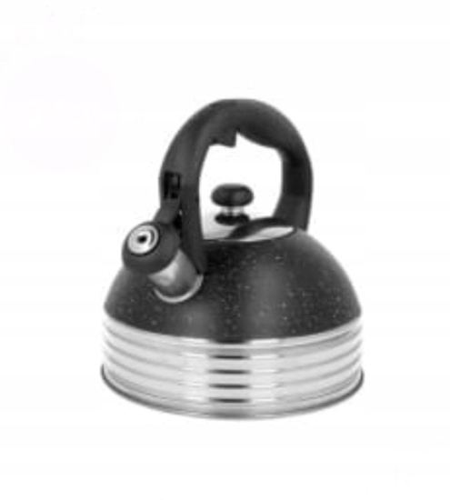 Picture of Brunbeste Czajnik stalowy czajnik z gwizdkiem na gaz indukcyjny 2.5L czarny marmurkowy BB-2474