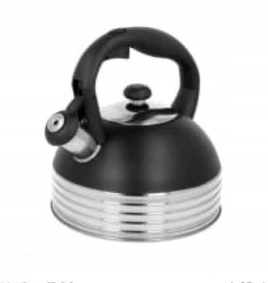 Picture of Brunbeste Czajnik stalowy z gwizdkiem na gaz indukcyjny matowy czarny 2.5L