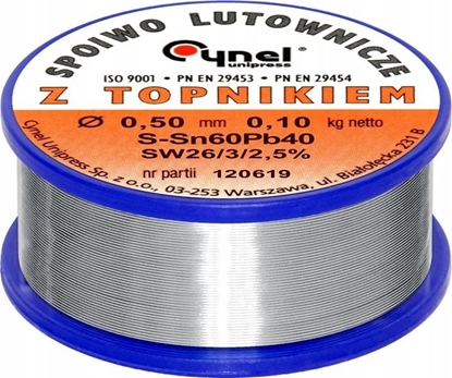 Изображение Cynel Lydmetalis su fliusu CYNEL LC60-FSW26 0.50mm 100g