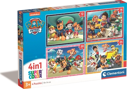 Изображение Clementoni CLE puzzle 4w1 SuperKolor Psi Patrol 21513