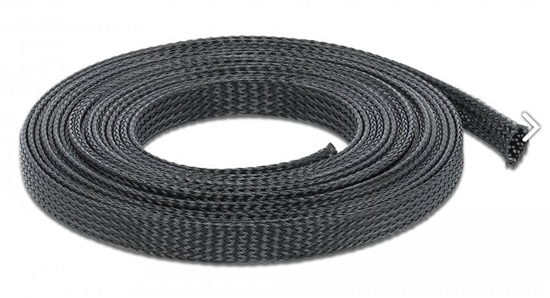 Изображение Delock Braided Sleeve stretchable 5 m x 12 mm black