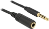 Picture of Delock Stereo Jack Extension Cable 3.5 mm 4 pin male to female 3 m black