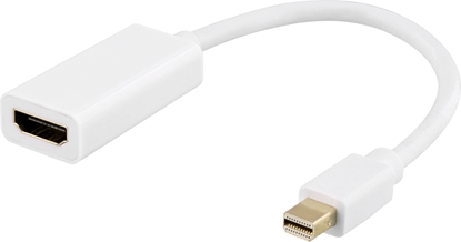 Picture of Deltaco DP-HDMI46, 0.2 m, Mini DisplayPort, HDMI Type A (Standard), Male, Female, Straight