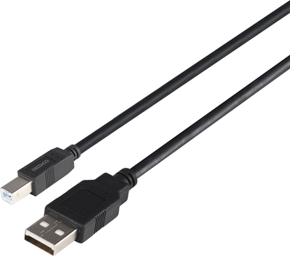 Picture of DELTACO USB2.0 cable Typ A - Typ B 1m, black