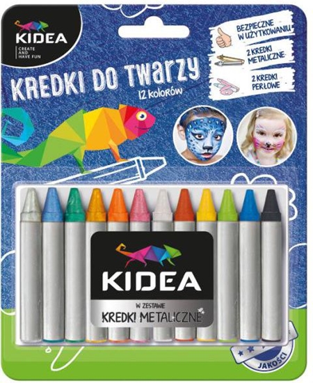 Picture of Derform Kredki do twarzy 12kol. (DERF.KDT12KA)