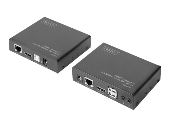 Изображение Digitus 4K HDMI HDBaseT? 2.0 KVM Extender Set, 100 m