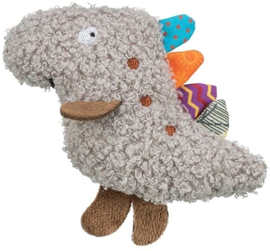 Picture of Dinozaur, zabawka, dla kota, plusz, 12 cm, z kocimitk