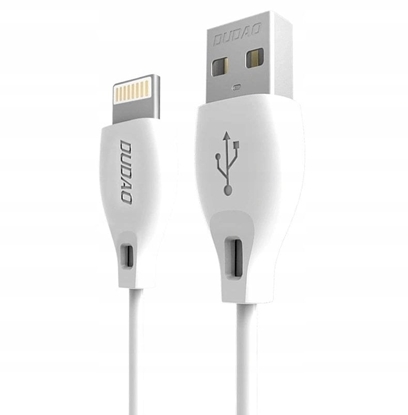 Изображение Dudao przewód kabel USB / Lightning 2.4A 1m biay (L4L 1m white)