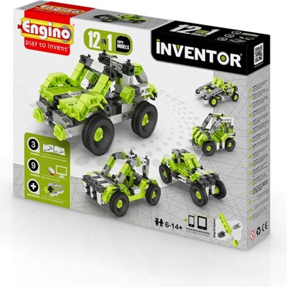 Attēls no Engino Zestaw klocków 12w1, 12 modeli samochodów (1231)