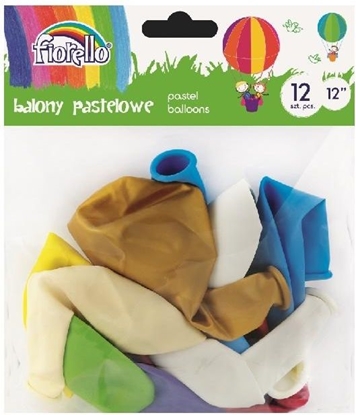Attēls no Fiorello Balony Pastel 12'' mix 12 sztuk FIORELLO