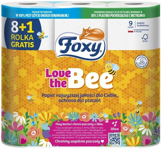 Изображение FOXY PAPIER TOALET  A`8 LOVE THE BEE 2-WAR(8+1)