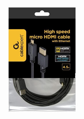 Attēls no Gembird HDMI Male- microHDMI Male Gold-plated 4.5m