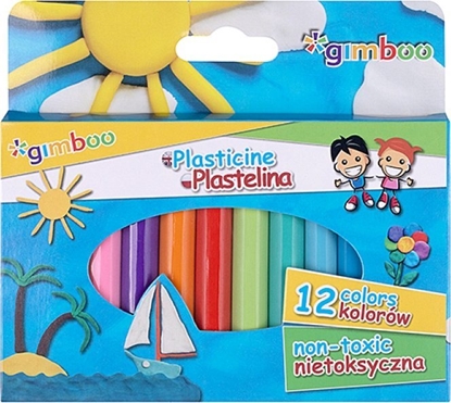 Picture of Gimboo Plastelina, 12szt., mix kolorów