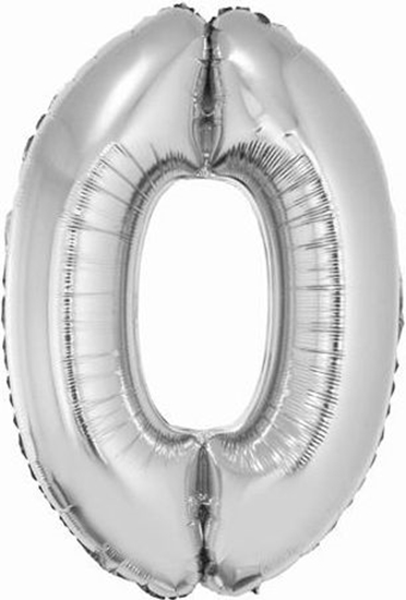 Picture of GoDan Balon foliowy cyfra "0" srebrna 85cm