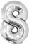 Picture of GoDan Balon foliowy cyfra "8" srebrna 85cm (FG-C85S8)