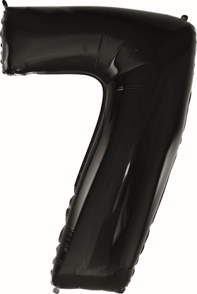 Picture of GoDan Balon foliowy CYFRA 7, B&C, czarna - 92 cm