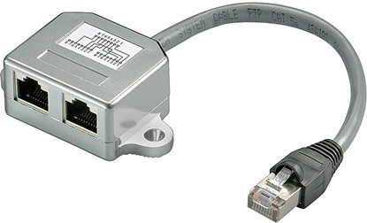 Изображение Goobay T-Adapter, RJ45 - 2xRJ45, CAT5 (68908)