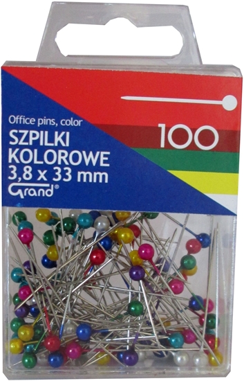Изображение Grand Szpilki kolorowe 3,8x33 mm