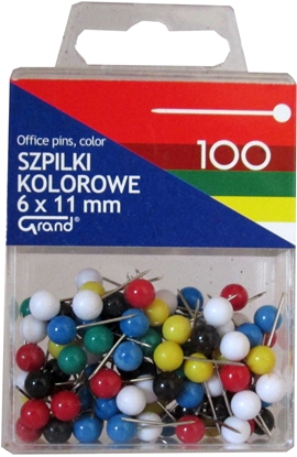 Изображение Grand Szpilki kolorowe 6x11 mm