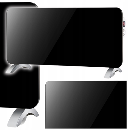 Изображение Grzejnik Volteno Grzejnik konwektorowy szklany VO2463 czarny