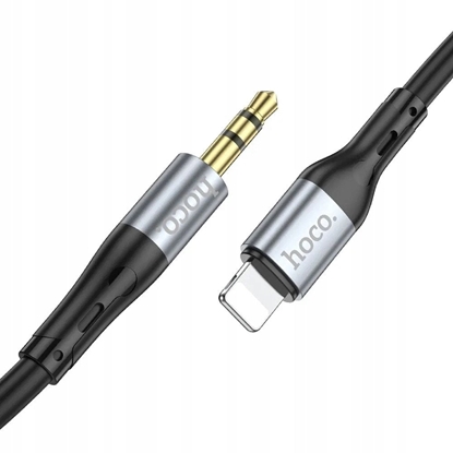 Attēls no HOCO kabel AUX Jack 3,5 mm do Lightning UPA22 1 m czarny