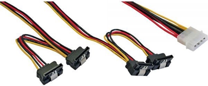 Picture of InLine Molex - SATA x4, 0.55m, Wielokolorowy (29672B)