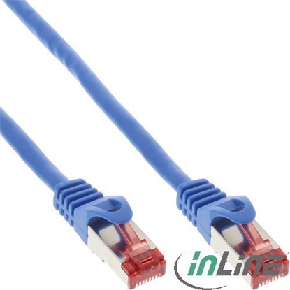 Attēls no InLine Patchcord, Cat.6, S/FTP, 1m, niebieski (76411B)