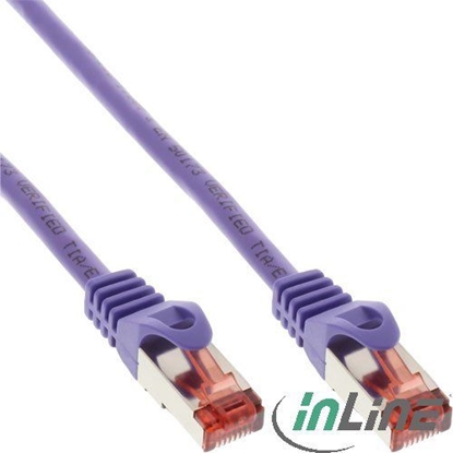 Attēls no InLine Patchcord, Cat.6, S/FTP, 3m, fioletowy (76405P)