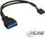 Picture of InLine USB 19 pin - USB 9 pin, 0.3m, Czarny (33449M)