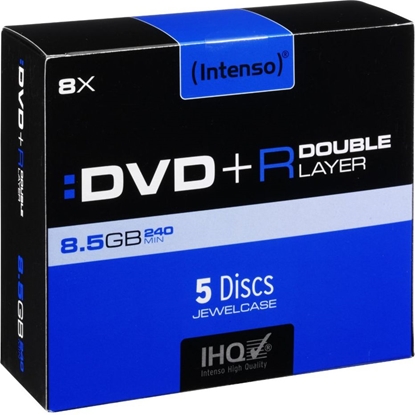 Изображение Intenso DVD+R DL 8.5 GB 8x 5 sztuk (4311245)
