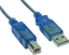 Attēls no Kabel USB InLine USB-A - USB-B 3 m Niebieski (34535B)