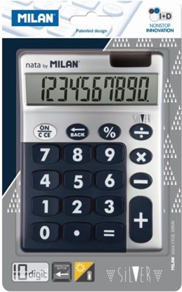 Picture of Kalkulator Milan Kalkulator 10-pozycyjny Silver czarny (159906SLBBL)
