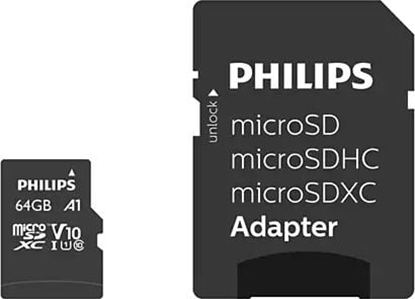 Picture of Karta Philips MicroSDXC 64 GB Class 10 UHS-I/U1 A1 V10 (FM64MP45B/10)