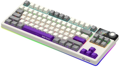Attēls no Klaviatūra Lorgar KBP70TKLW TKL Wireless White Beige