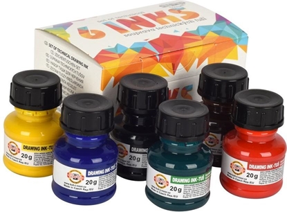 Picture of Koh I Noor Tusz krelarski zestaw 6 kolorów 20g