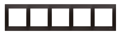 Attēls no Kontakt-Simon Ramka 5-krotna 54 Premium do puszek karton-gips antracyt metalizowany (DRK5/48)