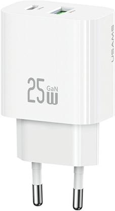 Picture of Ładowarka sieciowa 25W 1xUSB-A 1xUSB-A fast charging Biała 