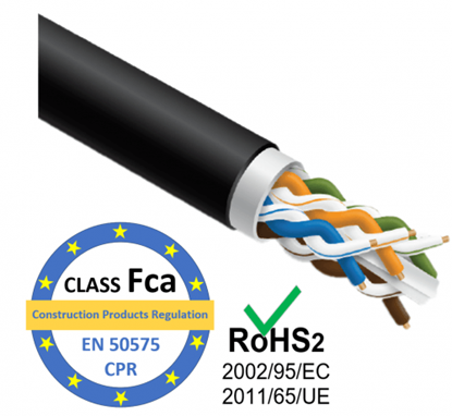 Picture of LAN Datortīklu kabelis, PRO BASE, CAT6 UTP,  iekšdarbu/ārdarbu montāža, 305m