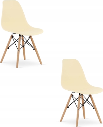 Attēls no Leobert Krzeso OSAKA kremowe / nogi naturalne x 2