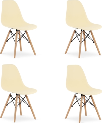 Attēls no Leobert Krzeso OSAKA kremowe / nogi naturalne x 4