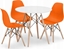 Attēls no Leobert Zestaw stó okrgy TODI 80 biay + 3 krzesa OSAKA pomaraczowe