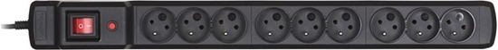 Picture of Listwa zasilajca Activejet Combo przeciwprzepiciowa 9 gniazd 1.5 m czarna
