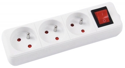 Picture of Listwa zasilajca Office Products przeciwprzepiciowa 3 gniazda 3 m biaa (13113341-14)