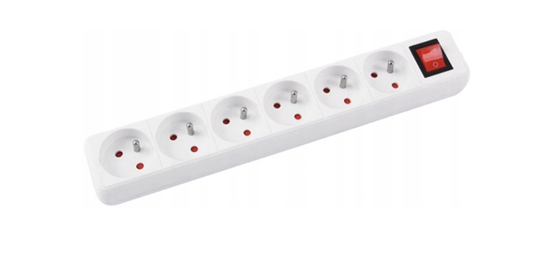 Picture of Listwa zasilajca Office Products przeciwprzepiciowa 6 gniazd 3 m biaa (13116341-14)