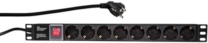 Изображение Logilink Steckdosenleiste 19" 8fach mit An/Aus Schalter