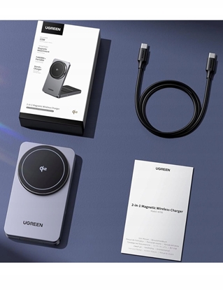 Picture of Magnetyczna adowarka bezprzewodowa 2w1 UGREEN W706 MagSafe 15W (czarna)